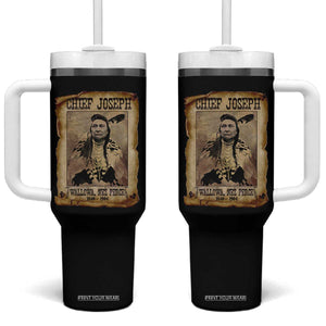 Chief Joseph Tumbler With Handle Wallowa Nez Perce Native American Leader History TS10 One Size: 40 oz Black Print Your Wear