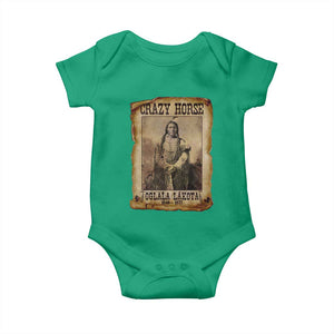 Crazy Horse Baby Onesie Legendary Oglala Sioux Lakota Leader Native American Indian TS10 Irish Green Print Your Wear