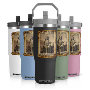 Crazy Horse Flip Straw Tumbler Legendary Oglala Sioux Lakota Leader Native American Indian TS10 Print Your Wear