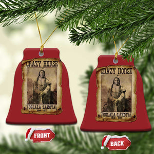 Crazy Horse Christmas Ornament Legendary Oglala Sioux Lakota Leader Native American Indian TS10 Bell Flake Red Print Your Wear