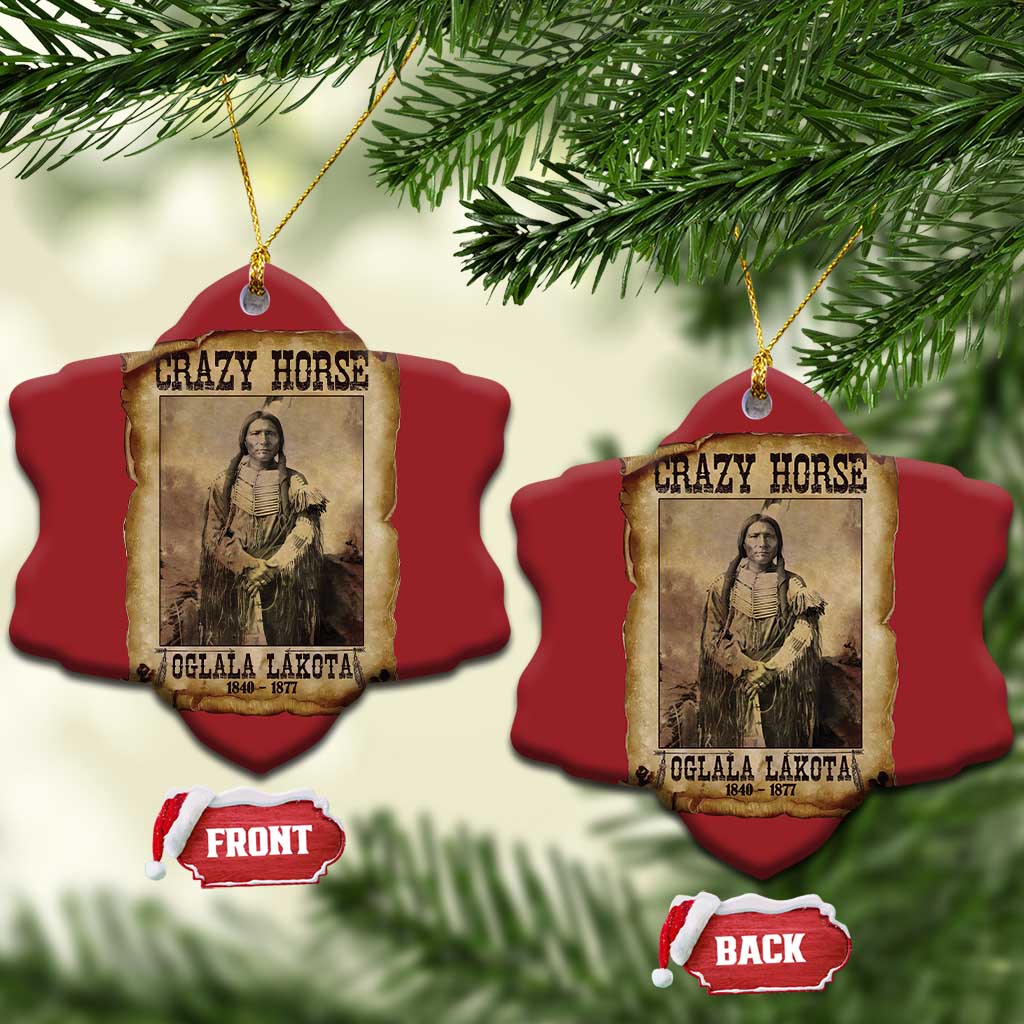 Crazy Horse Christmas Ornament Legendary Oglala Sioux Lakota Leader Native American Indian TS10 Snow Flake Red Print Your Wear