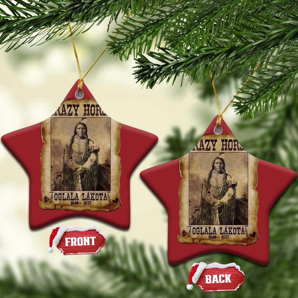 Crazy Horse Christmas Ornament Legendary Oglala Sioux Lakota Leader Native American Indian TS10 Star Red Print Your Wear
