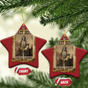 Crazy Horse Christmas Ornament Legendary Oglala Sioux Lakota Leader Native American Indian TS10 Star Red Print Your Wear