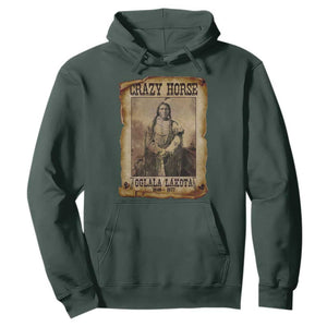Crazy Horse Hoodie Legendary Oglala Sioux Lakota Leader Native American Indian TS10 Dark Forest Green Print Your Wear