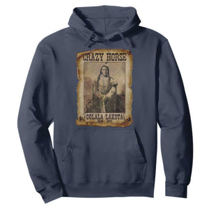 Crazy Horse Hoodie Legendary Oglala Sioux Lakota Leader Native American Indian TS10 Navy Print Your Wear