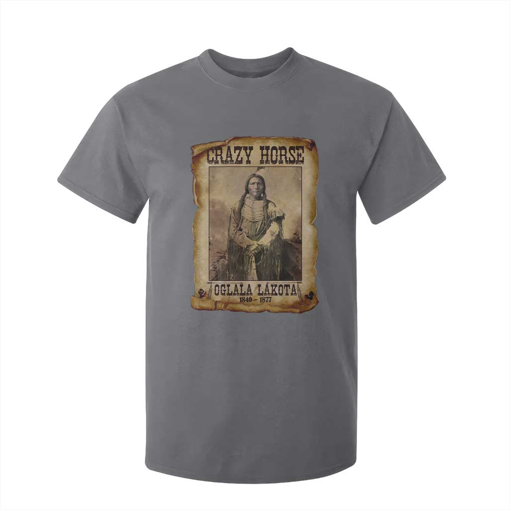 Crazy Horse T Shirt For Kid Legendary Oglala Sioux Lakota Leader Native American Indian TS10 Charcoal Print Your Wear