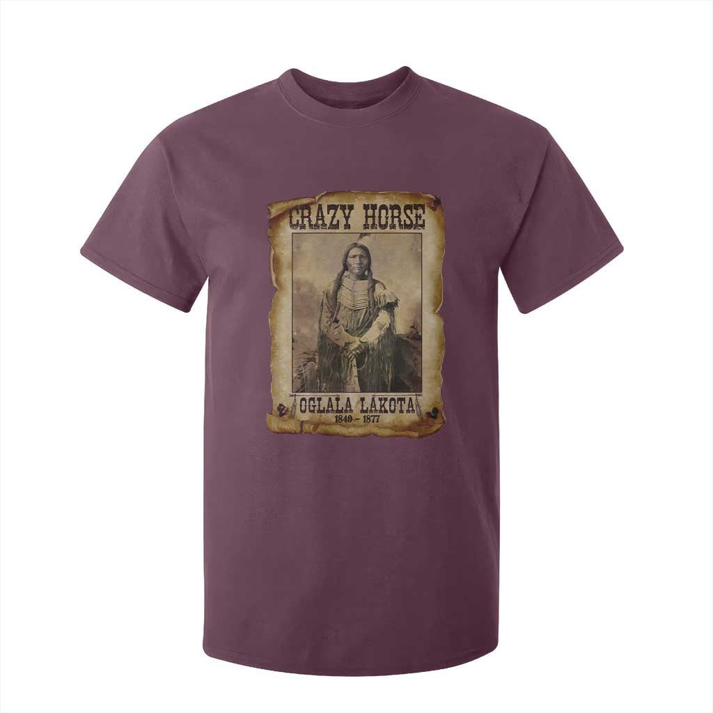 Crazy Horse T Shirt For Kid Legendary Oglala Sioux Lakota Leader Native American Indian TS10 Maroon Print Your Wear