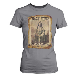 Crazy Horse T Shirt For Women Legendary Oglala Sioux Lakota Leader Native American Indian TS10 Charcoal Print Your Wear
