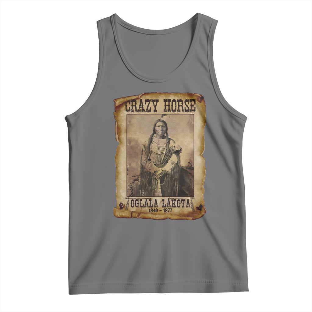 Crazy Horse Tank Top Legendary Oglala Sioux Lakota Leader Native American Indian TS10 Black Heather Print Your Wear