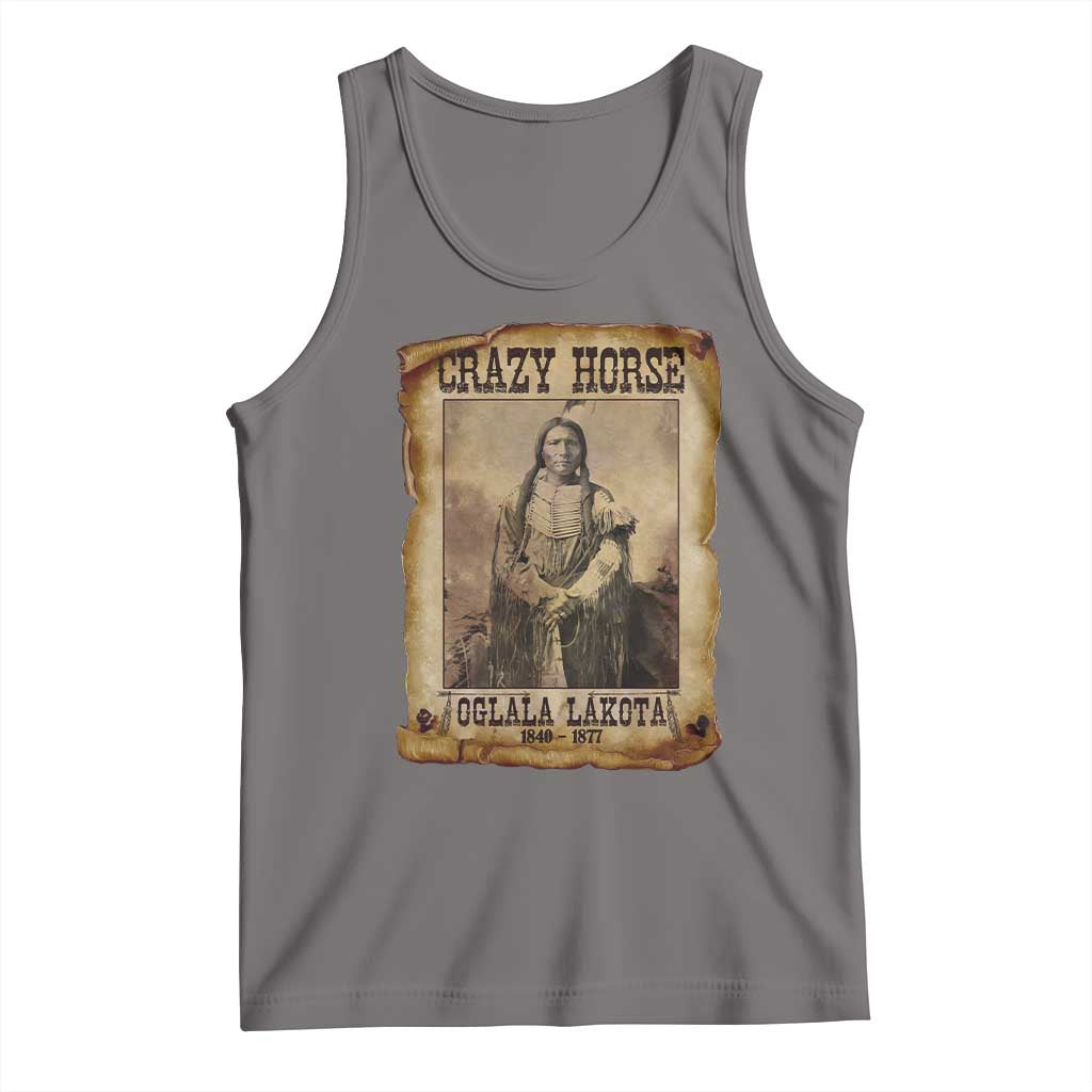 Crazy Horse Tank Top Legendary Oglala Sioux Lakota Leader Native American Indian TS10 Deep Heather Print Your Wear