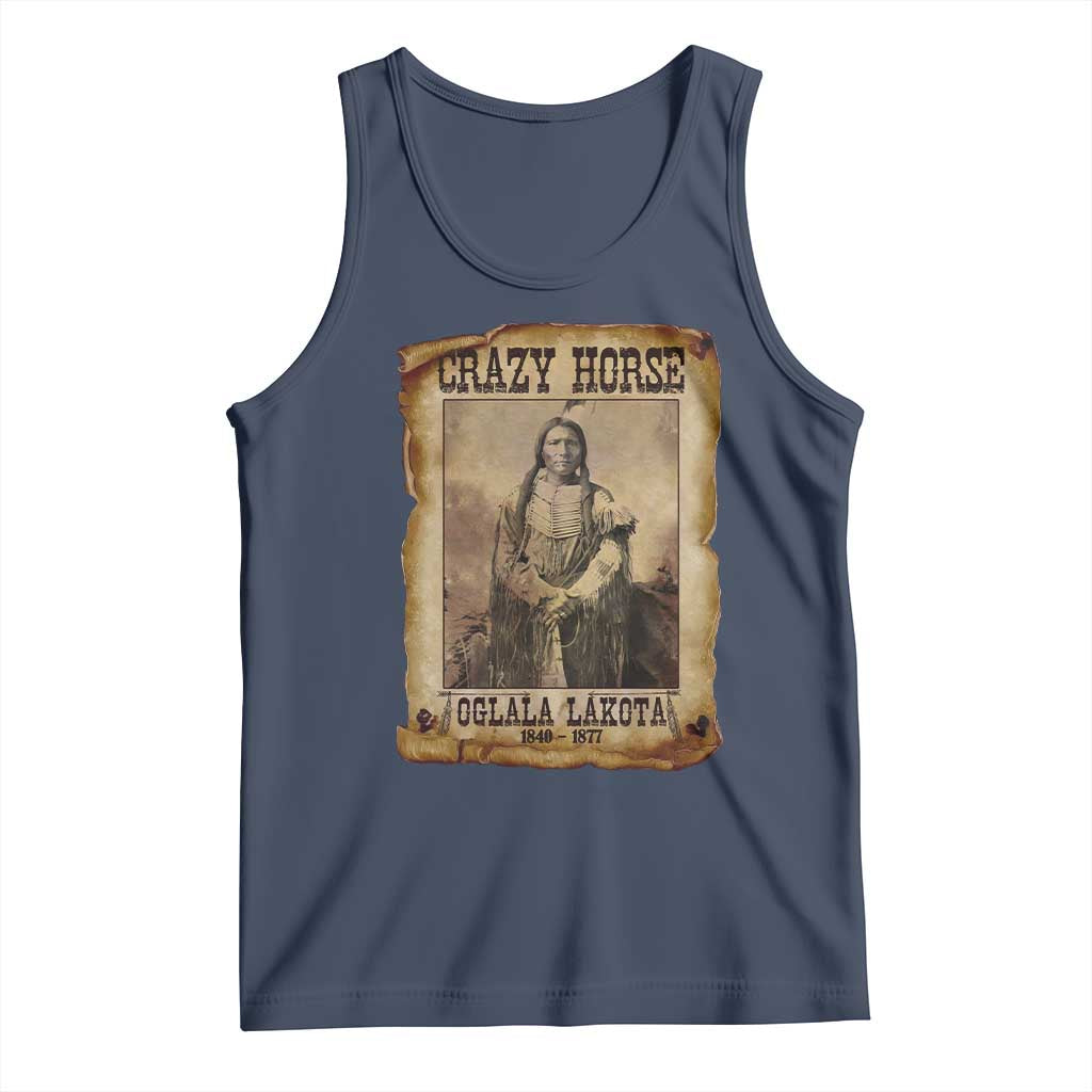 Crazy Horse Tank Top Legendary Oglala Sioux Lakota Leader Native American Indian TS10 Navy Print Your Wear