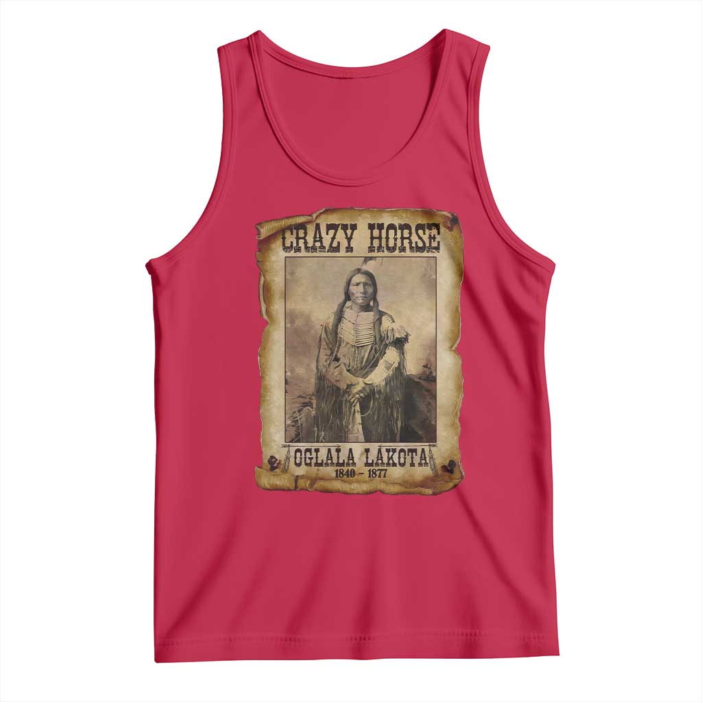 Crazy Horse Tank Top Legendary Oglala Sioux Lakota Leader Native American Indian TS10 Red Print Your Wear