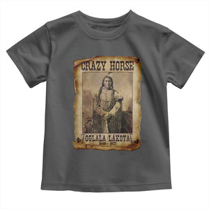 Crazy Horse Toddler T Shirt Legendary Oglala Sioux Lakota Leader Native American Indian TS10 Dark Heather Print Your Wear