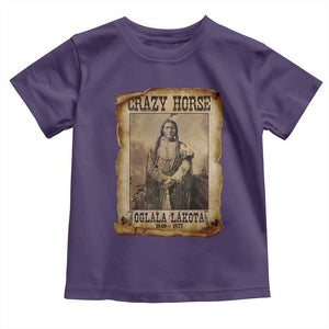 Crazy Horse Toddler T Shirt Legendary Oglala Sioux Lakota Leader Native American Indian TS10 Purple Print Your Wear