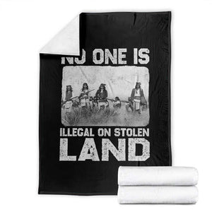 No One Is Illegal On Stolen Land Throw Blanket Native Tribe Indigenous People TS10 Black Print Your Wear