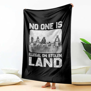 No One Is Illegal On Stolen Land Throw Blanket Native Tribe Indigenous People TS10 Print Your Wear