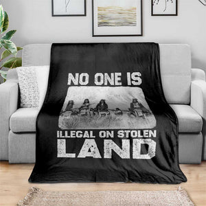 No One Is Illegal On Stolen Land Throw Blanket Native Tribe Indigenous People TS10 Print Your Wear