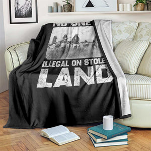 No One Is Illegal On Stolen Land Throw Blanket Native Tribe Indigenous People TS10 Print Your Wear