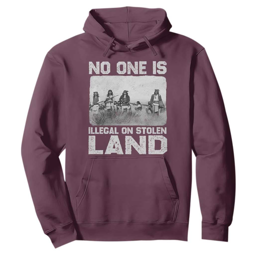No One Is Illegal On Stolen Land Hoodie Native Tribe Indigenous People TS10 Maroon Print Your Wear