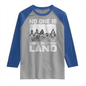 No One Is Illegal On Stolen Land Raglan Shirt Native Tribe Indigenous People TS10 Sport Gray Royal Print Your Wear