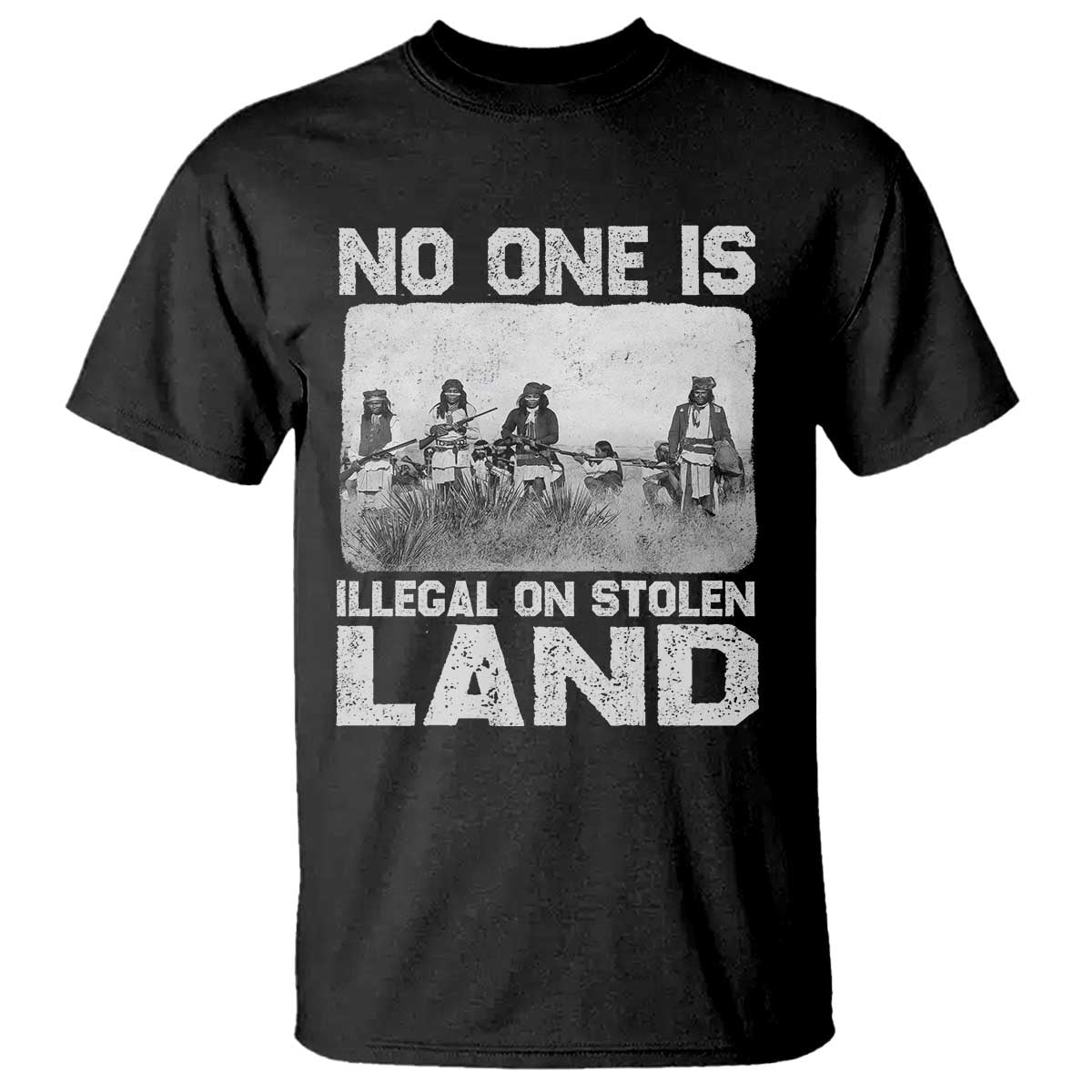 No One Is Illegal On Stolen Land T Shirt Native Tribe Indigenous People TS10 Black Print Your Wear