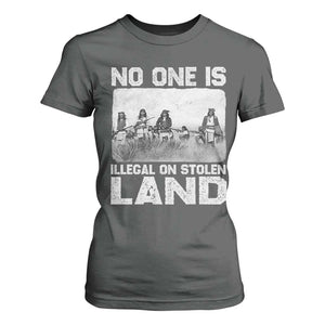 No One Is Illegal On Stolen Land T Shirt For Women Native Tribe Indigenous People TS10 Dark Heather Print Your Wear