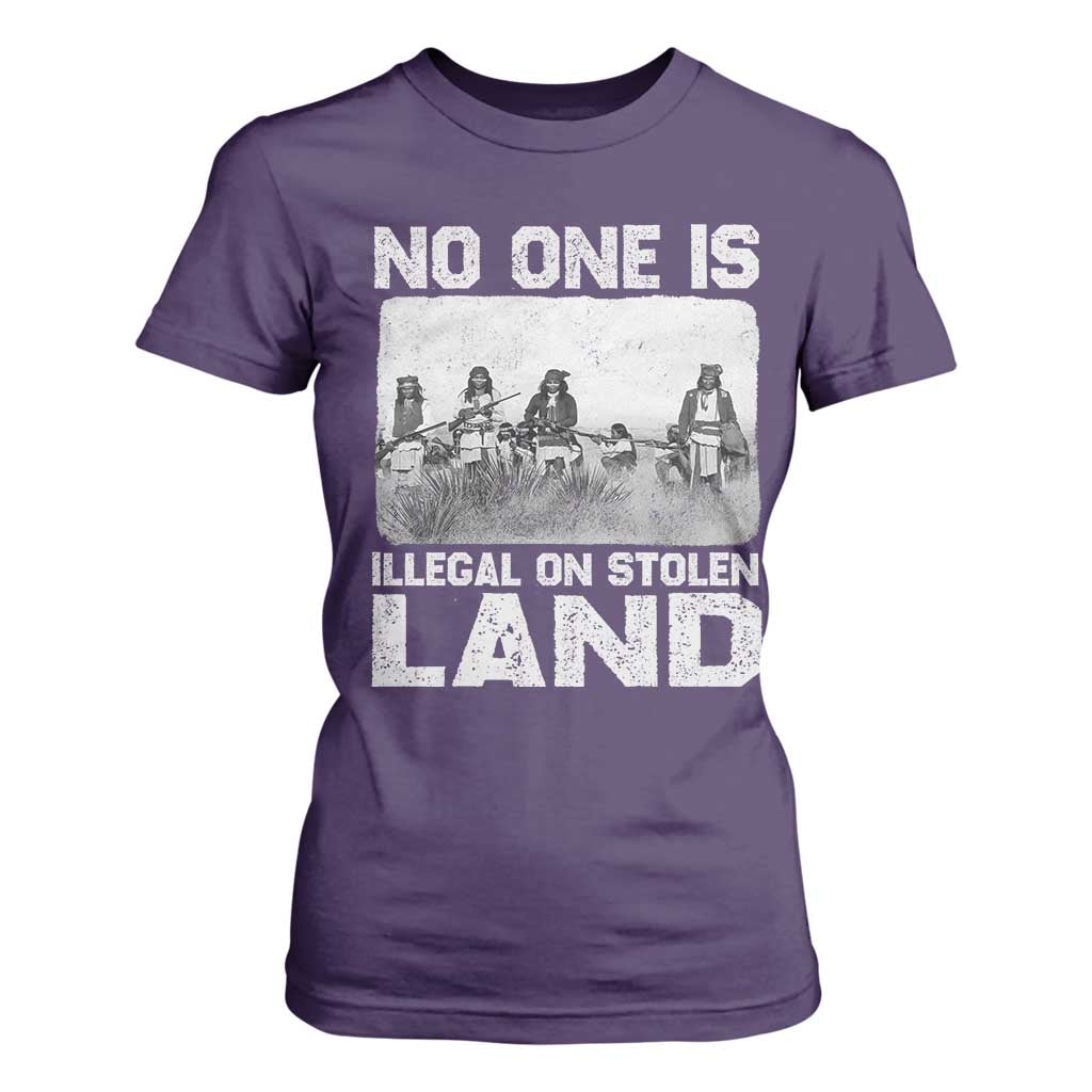 No One Is Illegal On Stolen Land T Shirt For Women Native Tribe Indigenous People TS10 Purple Print Your Wear