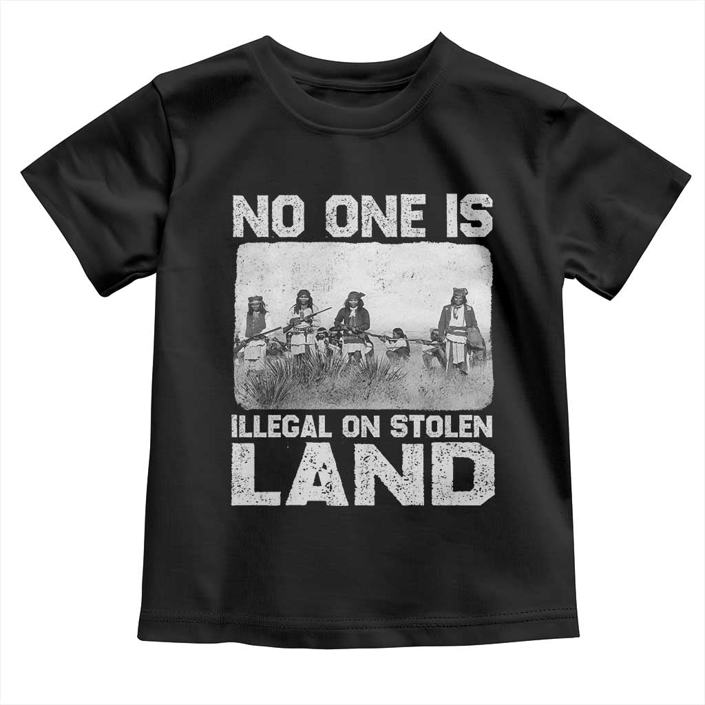 No One Is Illegal On Stolen Land Toddler T Shirt Native Tribe Indigenous People TS10 Black Print Your Wear