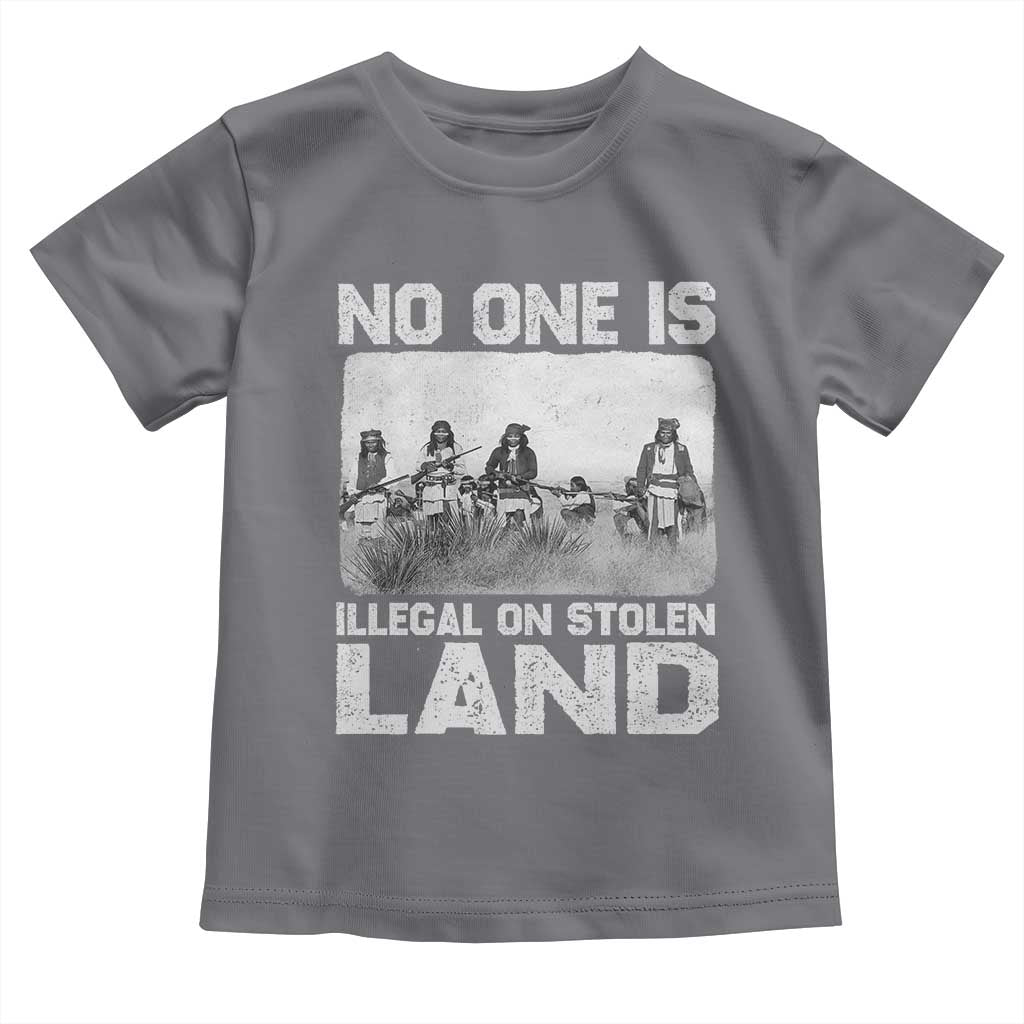 No One Is Illegal On Stolen Land Toddler T Shirt Native Tribe Indigenous People TS10 Charcoal Print Your Wear