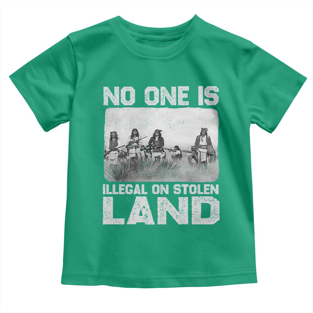 No One Is Illegal On Stolen Land Toddler T Shirt Native Tribe Indigenous People TS10 Irish Green Print Your Wear