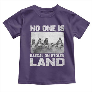 No One Is Illegal On Stolen Land Toddler T Shirt Native Tribe Indigenous People TS10 Purple Print Your Wear