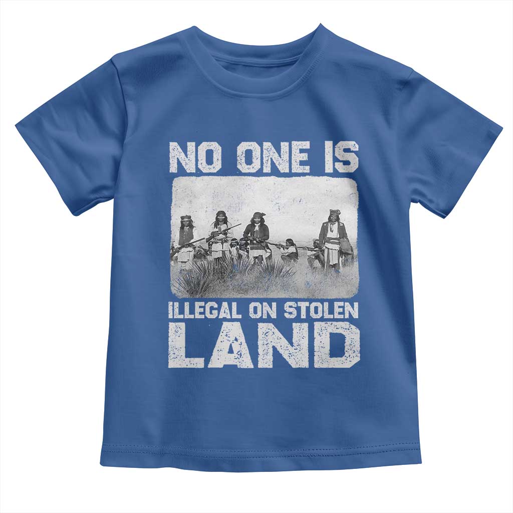 No One Is Illegal On Stolen Land Toddler T Shirt Native Tribe Indigenous People TS10 Royal Blue Print Your Wear