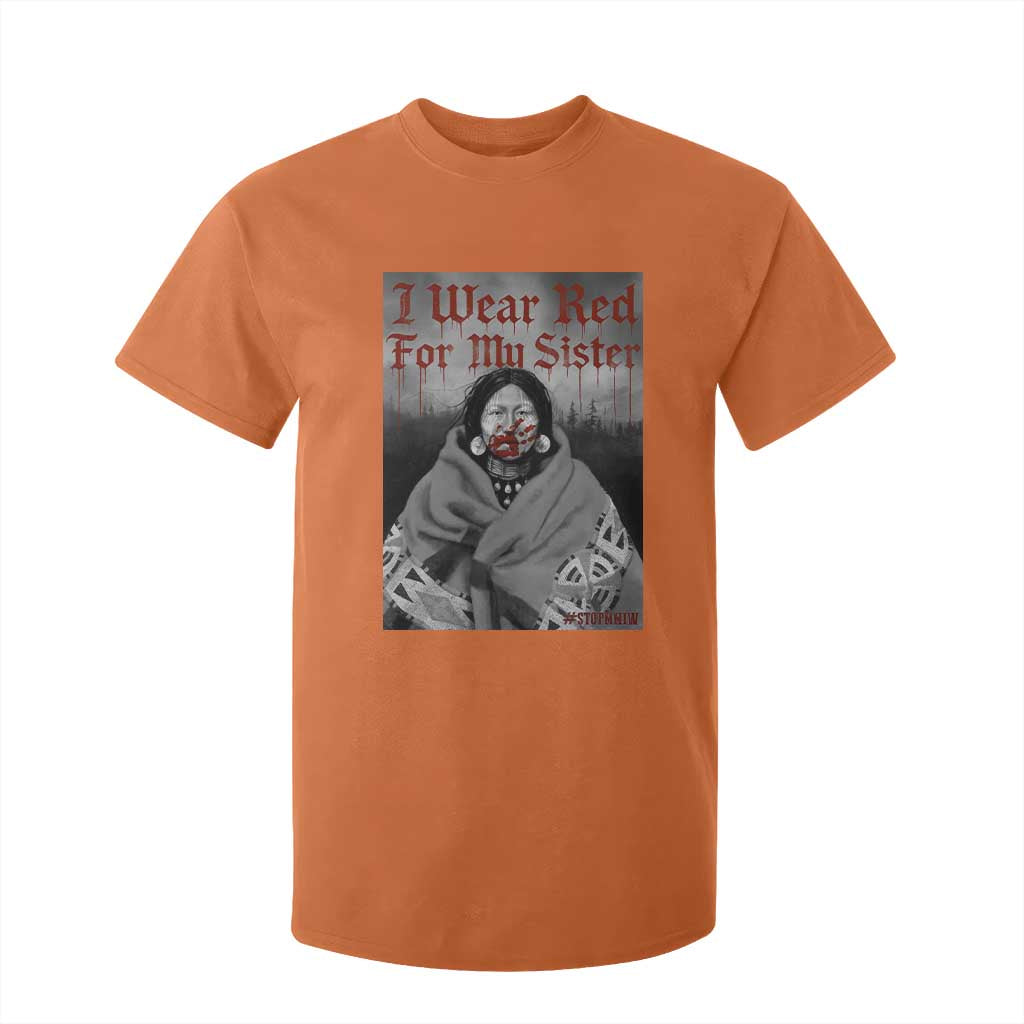 Stop MMIW T Shirt For Kid I Wear Red For My Sister Native American TS10 Orange Print Your Wear