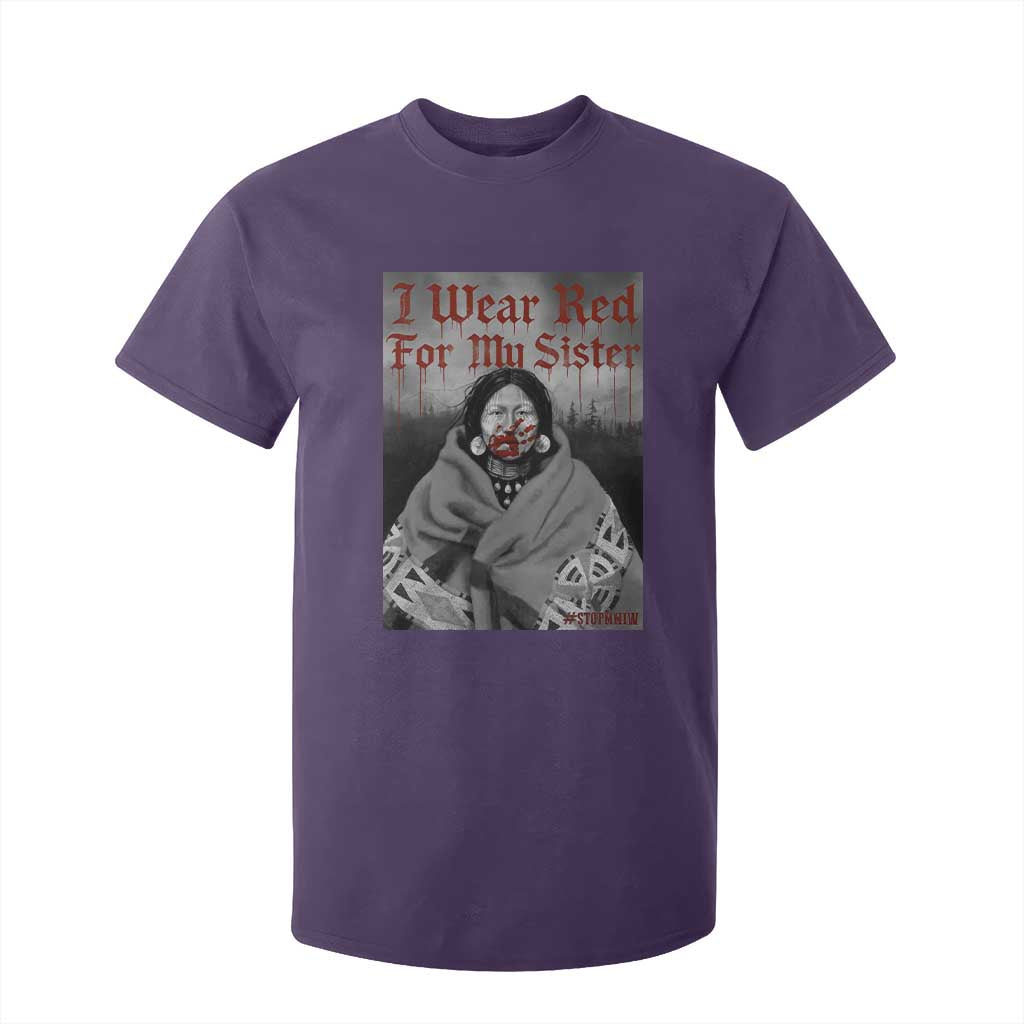 Stop MMIW T Shirt For Kid I Wear Red For My Sister Native American TS10 Purple Print Your Wear