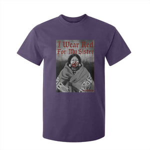 Stop MMIW T Shirt For Kid I Wear Red For My Sister Native American TS10 Purple Print Your Wear