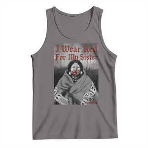 Stop MMIW Tank Top I Wear Red For My Sister Native American TS10 Deep Heather Print Your Wear