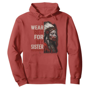 MMIW Hoodie I Wear Red For My Sister Native American Stop MMIW TS10 Red Print Your Wear