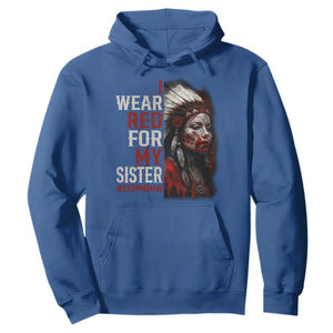 MMIW Hoodie I Wear Red For My Sister Native American Stop MMIW TS10 Royal Blue Print Your Wear