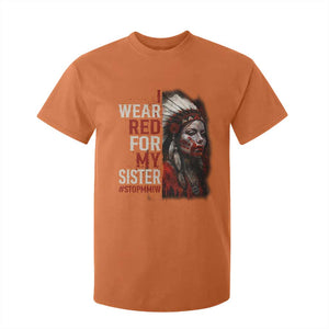 MMIW T Shirt For Kid I Wear Red For My Sister Native American Stop MMIW TS10 Orange Print Your Wear