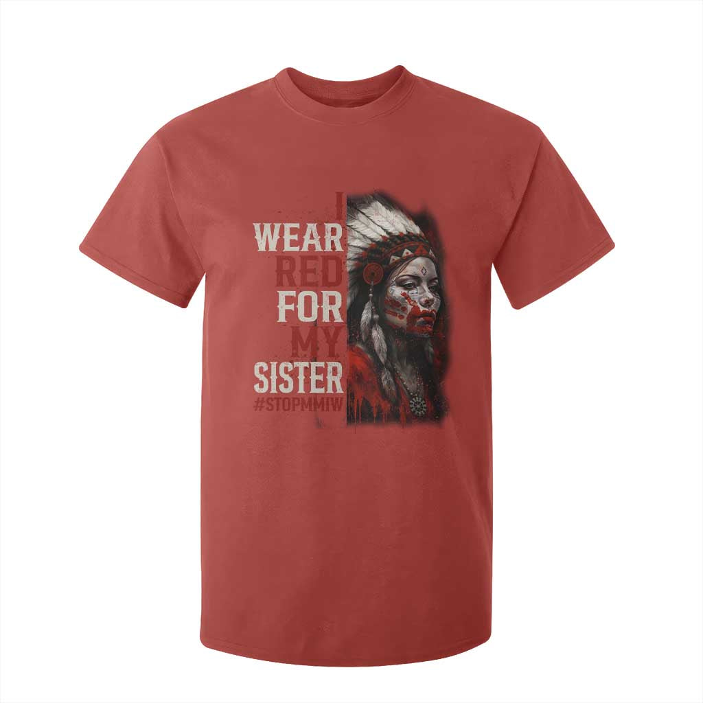 MMIW T Shirt For Kid I Wear Red For My Sister Native American Stop MMIW TS10 Red Print Your Wear