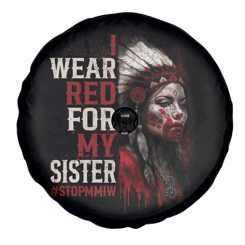 MMIW Spare Tire Cover I Wear Red For My Sister Native American Stop MMIW TS10 Print Your Wear