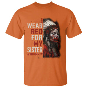 MMIW T Shirt I Wear Red For My Sister Native American Stop MMIW TS10 Orange Print Your Wear