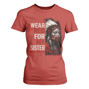 MMIW T Shirt For Women I Wear Red For My Sister Native American Stop MMIW TS10 Red Print Your Wear