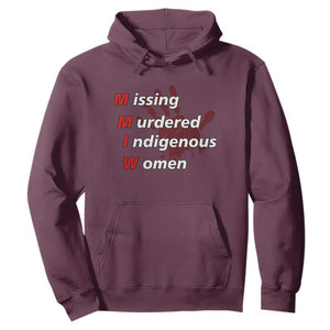 MMIW Hoodie Missing Murdered Indigenous Women Red Hand TS10 Maroon Print Your Wear