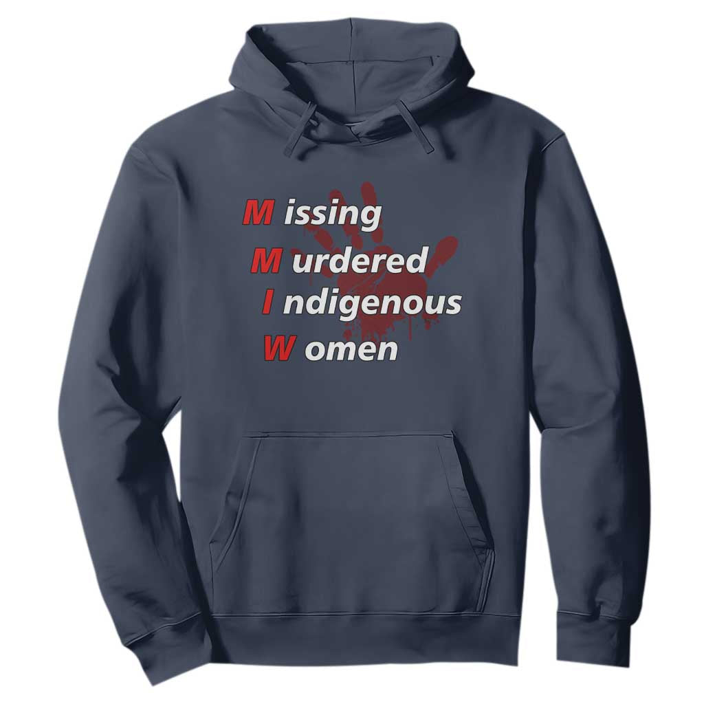 MMIW Hoodie Missing Murdered Indigenous Women Red Hand TS10 Navy Print Your Wear