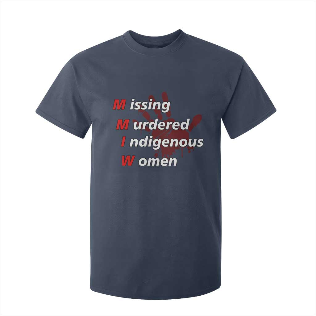 MMIW T Shirt For Kid Missing Murdered Indigenous Women Red Hand TS10 Navy Print Your Wear