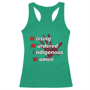 MMIW Racerback Tank Top Missing Murdered Indigenous Women Red Hand TS10 Irish Green Print Your Wear