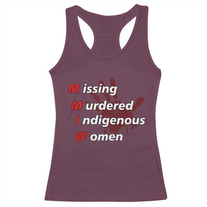 MMIW Racerback Tank Top Missing Murdered Indigenous Women Red Hand TS10 Maroon Print Your Wear