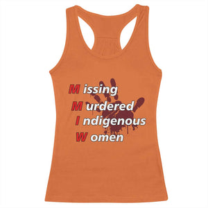 MMIW Racerback Tank Top Missing Murdered Indigenous Women Red Hand TS10 Orange Print Your Wear