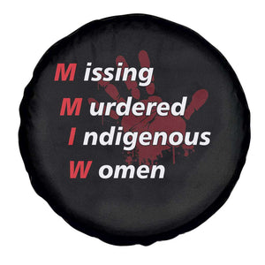 MMIW Spare Tire Cover Missing Murdered Indigenous Women Red Hand TS10 Print Your Wear